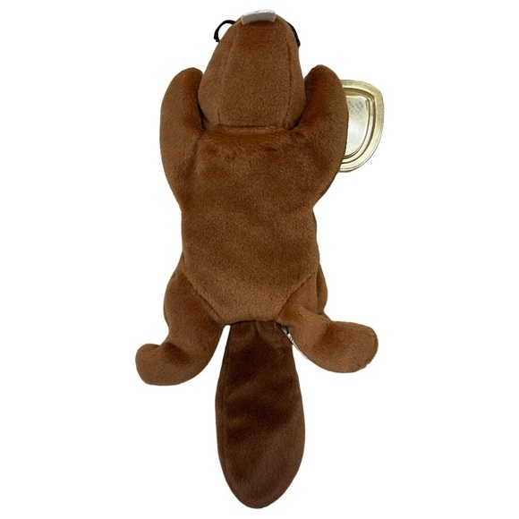 RARE "BUCKY" THE BEAVER TY BEanie BABY PVC Pellets Style #4016 - Picture 6 of 9